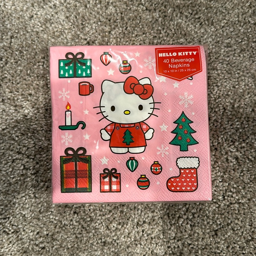 HELLO KITTY 40 Beverage Napkins